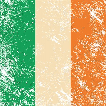 Irish vintage flag - grunge style Stock Photo - Budget Royalty-Free & Subscription, Code: 400-06205979