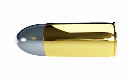 projectile - cartridge isolated on a white background Stock Photo - Budget Royalty-Free & Subscription, Code: 400-06206282