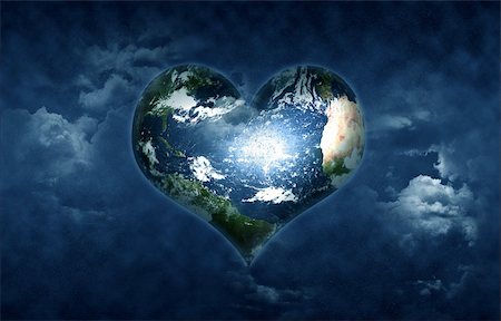 earth shaped heart Stock Photo - Budget Royalty-Free & Subscription, Code: 400-06206349