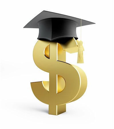 simsearch:400-09098178,k - Education dollar Business School on a white background Stock Photo - Budget Royalty-Free & Subscription, Code: 400-06206378