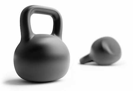 Dumbbell Weights on white background Photographie de stock - Aubaine LD & Abonnement, Code: 400-06206379