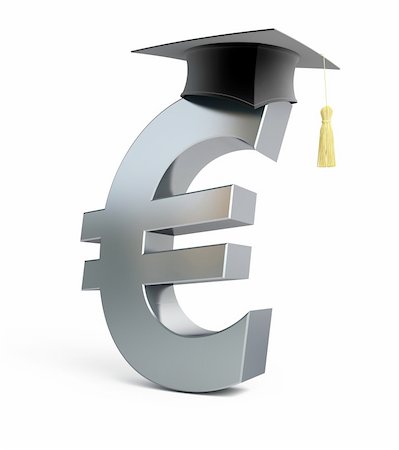 simsearch:400-09098178,k - Education euro Business School on a white background Stock Photo - Budget Royalty-Free & Subscription, Code: 400-06206381