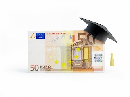 simsearch:400-09098178,k - Education euro Business School on a white background Stock Photo - Budget Royalty-Free & Subscription, Code: 400-06206435