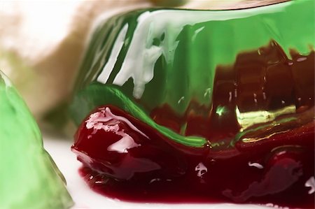 Jelly with jam and sour cream Stock Photo - Budget Royalty-Free & Subscription, Code: 400-06206932