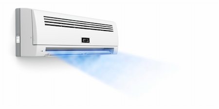 Air conditioner blowing cold air Stock Photo - Budget Royalty-Free & Subscription, Code: 400-06206978