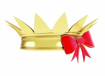 simsearch:400-06856945,k - gold crown with a ribbon Photographie de stock - Aubaine LD & Abonnement, Code: 400-06207408