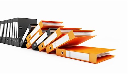 office folders  on a white background Photographie de stock - Aubaine LD & Abonnement, Code: 400-06207403