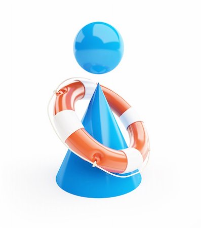 simsearch:400-06527467,k - Man Rescue Life Buoy isolated on a white background Stock Photo - Budget Royalty-Free & Subscription, Code: 400-06207418