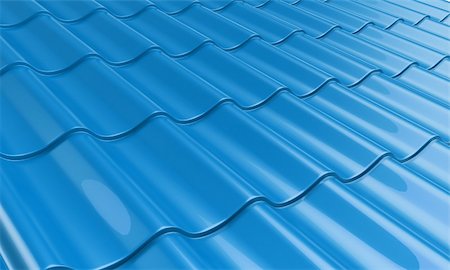 roof metal tile blue Stock Photo - Budget Royalty-Free & Subscription, Code: 400-06207442