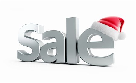 simsearch:400-06207389,k - Christmas Sale santa hat Photographie de stock - Aubaine LD & Abonnement, Code: 400-06207475