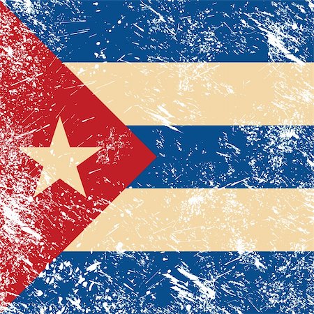 Cuban vintage flag - grunge style Fotografie stock - Microstock e Abbonamento, Codice: 400-06207600