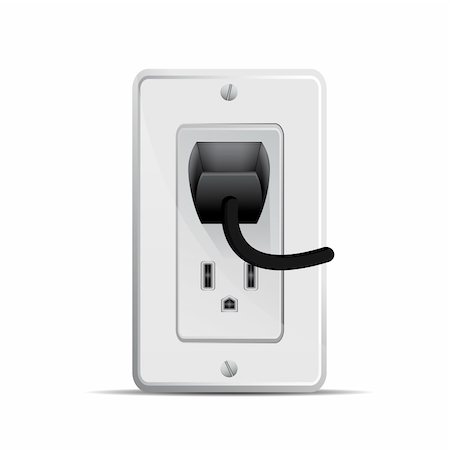 power outlet icon - electric socket Foto de stock - Super Valor sin royalties y Suscripción, Código: 400-06208266