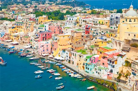 Marina Corricella, Procida Island, Bay of Naples, Campania, Italy Photographie de stock - Aubaine LD & Abonnement, Code: 400-06208405
