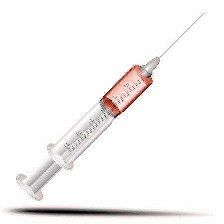 simsearch:400-05205121,k - illustration of a syringe with red vaccine Fotografie stock - Microstock e Abbonamento, Codice: 400-06200044