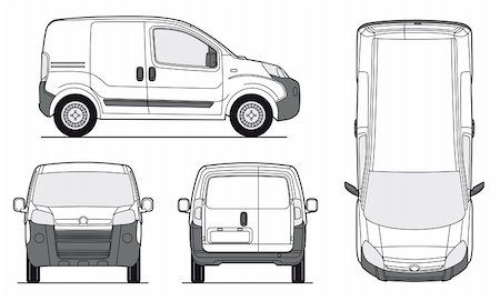 faberfoto (artist) - Delivery Van Template - Layout for presentation - Vector EPS-8. Stock Photo - Budget Royalty-Free & Subscription, Code: 400-06200092