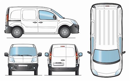 faberfoto (artist) - Delivery Van Template - Layout for presentation - Vector EPS-8. Stock Photo - Budget Royalty-Free & Subscription, Code: 400-06200093