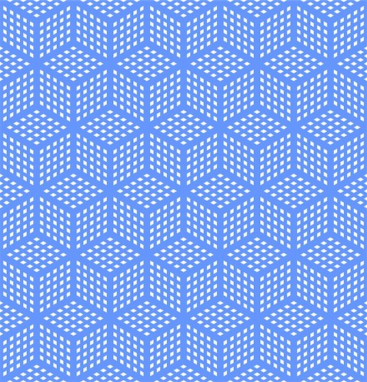Seamless geometric blue pattern. Optical illusion texture. Vector art. Stock Photo - Royalty-Free, Artist: troyka, Image code: 400-06200341
