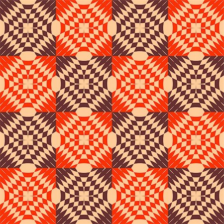 simsearch:400-08282678,k - Seamless checked texture in orange and brown colors. Vector art. Photographie de stock - Aubaine LD & Abonnement, Code: 400-06200404