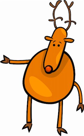 simsearch:400-06101878,k - cartoon doodle illustration of cute horned deer Foto de stock - Super Valor sin royalties y Suscripción, Código: 400-06200442