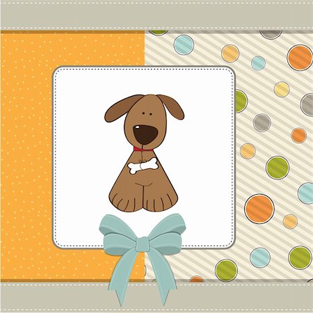 simsearch:400-06060645,k - greeting card with small dog Stock Photo - Budget Royalty-Free & Subscription, Code: 400-06200512