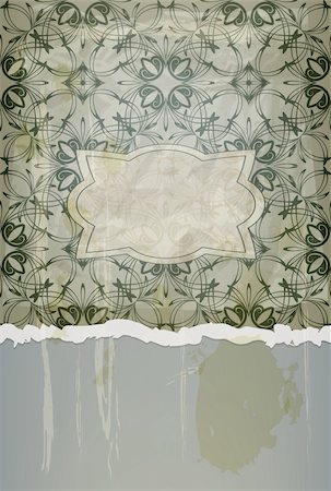 paper torn curl - vector seamless pattern on crumpled paper with grunge blots and splashes and torn edge, eps 10, mesh Stock Photo - Budget Royalty-Free & Subscription, Code: 400-06200598