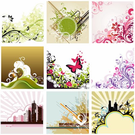 illustration drawing of floral background Photographie de stock - Aubaine LD & Abonnement, Code: 400-06200649