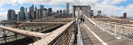 simsearch:400-08508400,k - Brooklyn Bridge panorama photo, New York City, USA. Stock Photo - Budget Royalty-Free & Subscription, Code: 400-06200740