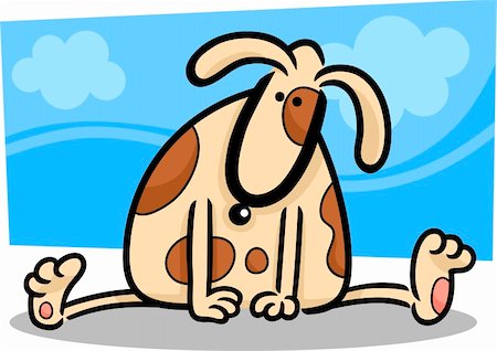 simsearch:400-06101878,k - cartoon doodle illustration of funny spotted dog or puppy Foto de stock - Super Valor sin royalties y Suscripción, Código: 400-06200769