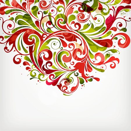 illustration drawing of floral background Fotografie stock - Microstock e Abbonamento, Codice: 400-06200985