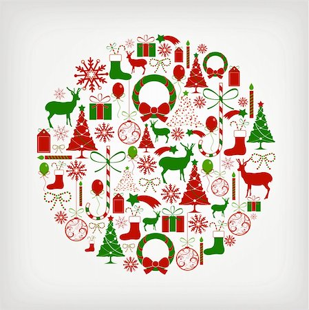 illustration drawing of Christmas background Photographie de stock - Aubaine LD & Abonnement, Code: 400-06200995