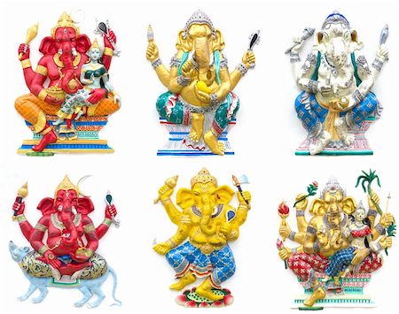 simsearch:400-04571119,k - Hindu ganesha God Named Maha Ganapati at temple in thailand Foto de stock - Royalty-Free Super Valor e Assinatura, Número: 400-06201072