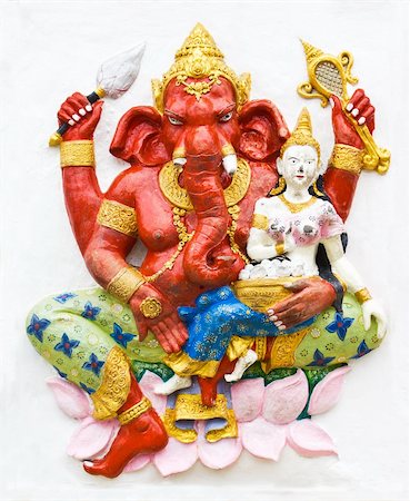 Hindu ganesha God Named Maha Ganapati at temple in thailand Fotografie stock - Microstock e Abbonamento, Codice: 400-06201082