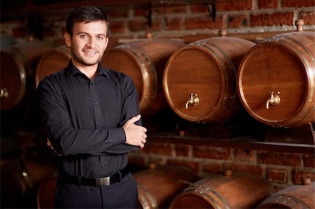 Sommelier and wine from the barrel Stock Photo - Budget Royalty-Free & Subscription, Code: 400-06201659