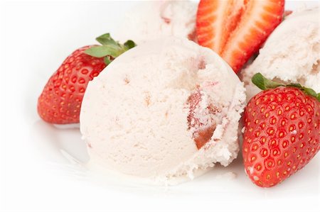 strawberry sorbet - strawberry Icecream Stock Photo - Budget Royalty-Free & Subscription, Code: 400-06201998