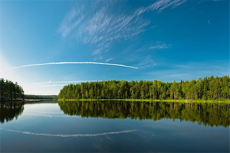 dmitryelagin (artist) - Beautiful landscape with deep blue sky and few clouds on it Stock Photo - Budget Royalty-Free & Subscription, Code: 400-06202098