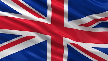 simsearch:400-06202298,k - Flag of the United Kingdom waving in the wind with highly detailed fabric texture Photographie de stock - Aubaine LD & Abonnement, Code: 400-06202308
