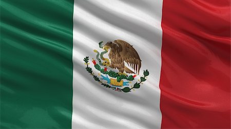 simsearch:400-06202298,k - Flag of Mexico waving in the wind with highly detailed fabric texture Photographie de stock - Aubaine LD & Abonnement, Code: 400-06202302