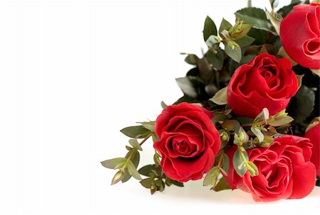 simsearch:400-05104344,k - bouquet of red roses on white background Foto de stock - Super Valor sin royalties y Suscripción, Código: 400-06325511