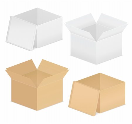 simsearch:400-04407352,k - Cardboard boxes, vector eps10 illustration Photographie de stock - Aubaine LD & Abonnement, Code: 400-06325758