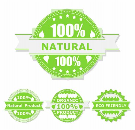 Eco Labels, vector eps10 illustration Stock Photo - Budget Royalty-Free & Subscription, Code: 400-06325765