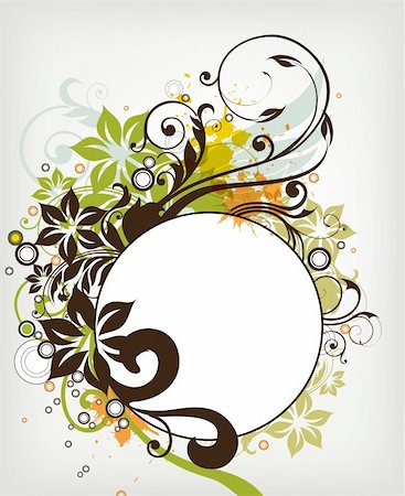 illustration drawing of floral background Fotografie stock - Microstock e Abbonamento, Codice: 400-06325827