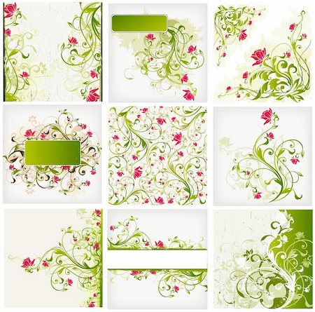 illustration drawing of floral background Fotografie stock - Microstock e Abbonamento, Codice: 400-06325926