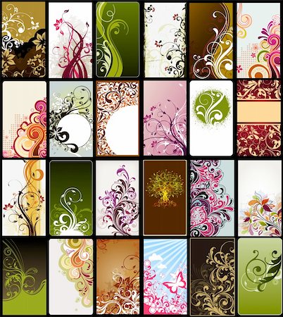 illustration drawing of floral background Fotografie stock - Microstock e Abbonamento, Codice: 400-06325940