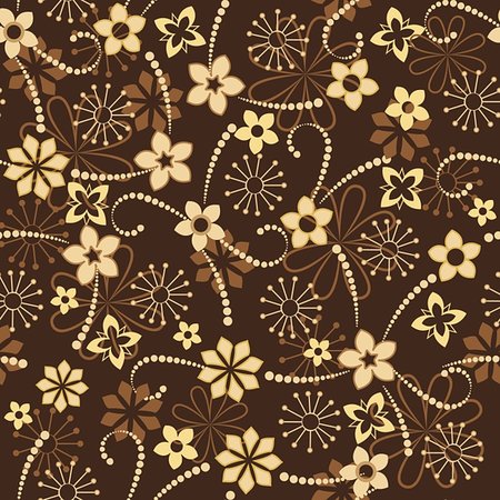 simsearch:400-05922161,k - seamless floral pattern on a brown background Photographie de stock - Aubaine LD & Abonnement, Code: 400-06326145