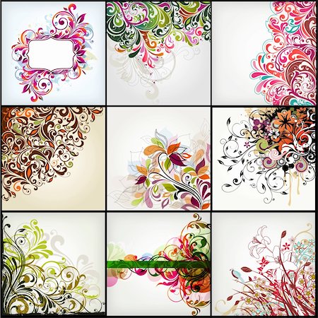 illustration drawing of floral background Photographie de stock - Aubaine LD & Abonnement, Code: 400-06326190