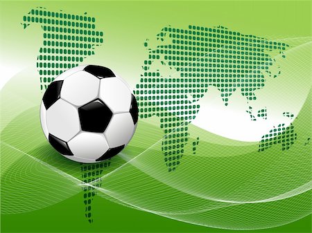 soccer field background - illustration soccer ball on abstract green background Stock Photo - Budget Royalty-Free & Subscription, Code: 400-06326283