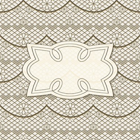 vector background with seamless lacy  pattern and frame for your text, eps 10 Stock Photo - Budget Royalty-Free & Subscription, Code: 400-06326356