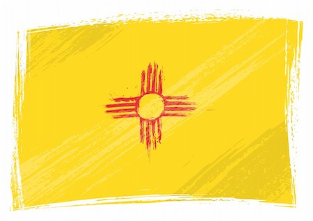 State of New Mexico flag created in grunge style Stock Photo - Budget Royalty-Free & Subscription, Code: 400-06326457