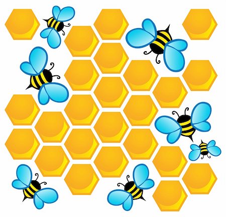 simsearch:400-06409355,k - Bee theme image 1 - vector illustration. Stock Photo - Budget Royalty-Free & Subscription, Code: 400-06326499