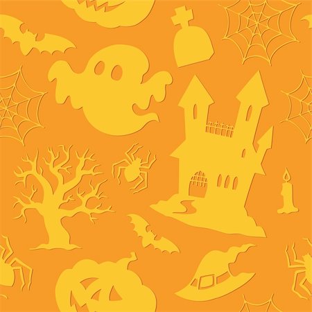 simsearch:400-04236863,k - Halloween seamless background 2 - vector illustration. Stock Photo - Budget Royalty-Free & Subscription, Code: 400-06326525